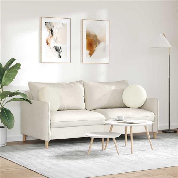 Grote foto vidaxl zitkussens 2 stuks cr me 40 x 13 cm fluweel huis en inrichting woningdecoratie