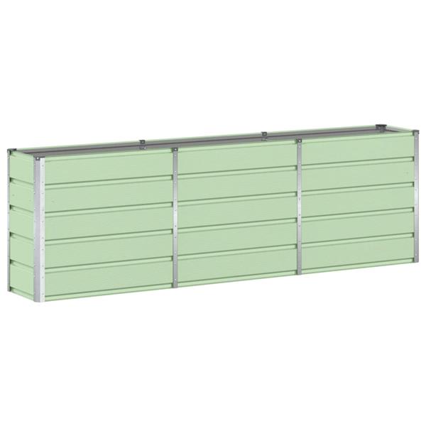 Grote foto vidaxl plantenbak groen 240 x 40 x 75 cm staal tuin en terras overige tuin en terras