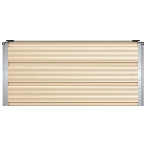 Grote foto vidaxl plantenbak ivoor 100 x 40 x 45 cm staal tuin en terras overige tuin en terras