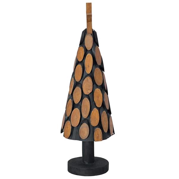 Grote foto vidaxl kerstboom met standaard bruin 61 cm massief teakhout diversen overige diversen