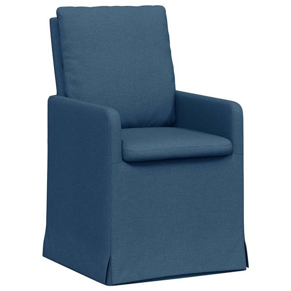 Grote foto vidaxl eettafelstoelen 2 pcs blauw 57 x 67 x 98 cm stof huis en inrichting stoelen
