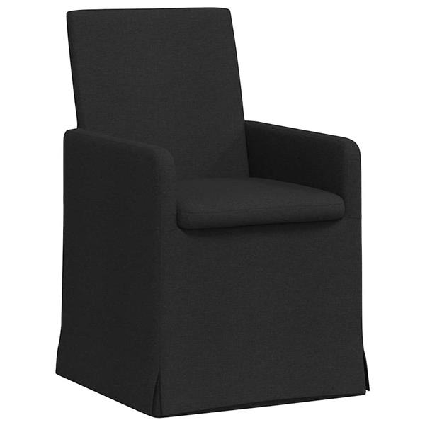 Grote foto vidaxl eettafelstoelen 2 pcs zwart 57 x 67 x 95 cm stof huis en inrichting stoelen