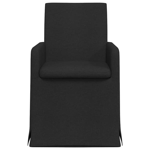 Grote foto vidaxl eettafelstoelen 2 pcs zwart 57 x 67 x 95 cm stof huis en inrichting stoelen