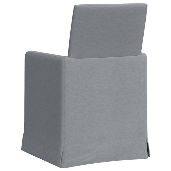 Grote foto vidaxl eettafelstoelen 2 pcs lichtgrijs 57 x 67 x 95 cm stof huis en inrichting stoelen