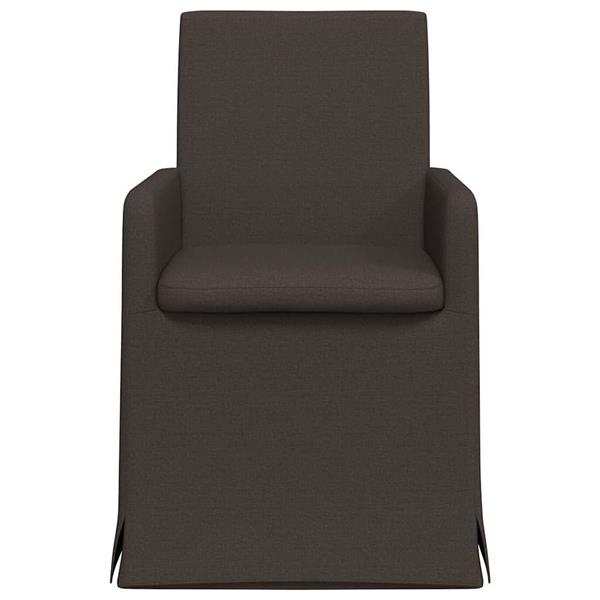 Grote foto vidaxl eettafelstoelen 2 pcs donkergrijs 57 x 67 x 95 cm linnen huis en inrichting stoelen