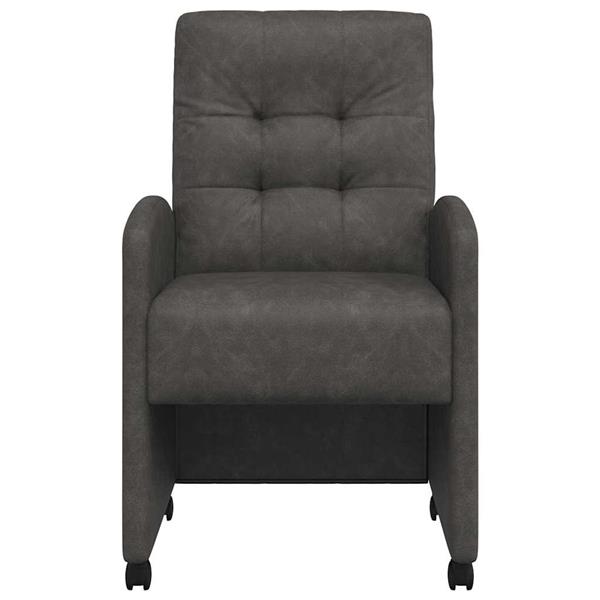 Grote foto vidaxl eetkamerstoelen met wieltjes 2 pcs zwart 58 x 67 x 97 cm huis en inrichting stoelen