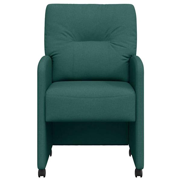 Grote foto vidaxl eetkamerstoelen met wieltjes 2 pcs donkergroen 57 x 67 x 95 cm huis en inrichting stoelen