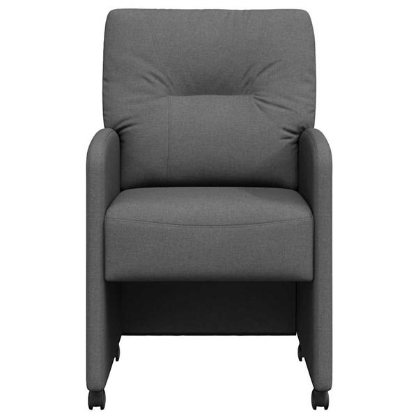Grote foto vidaxl eetkamerstoelen met wieltjes 2 pcs donkergrijs 57 x 67 x 95 cm huis en inrichting stoelen