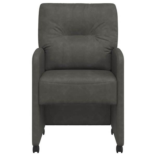 Grote foto vidaxl eetkamerstoelen met wieltjes 2 pcs zwart 57 x 67 x 95 cm huis en inrichting stoelen