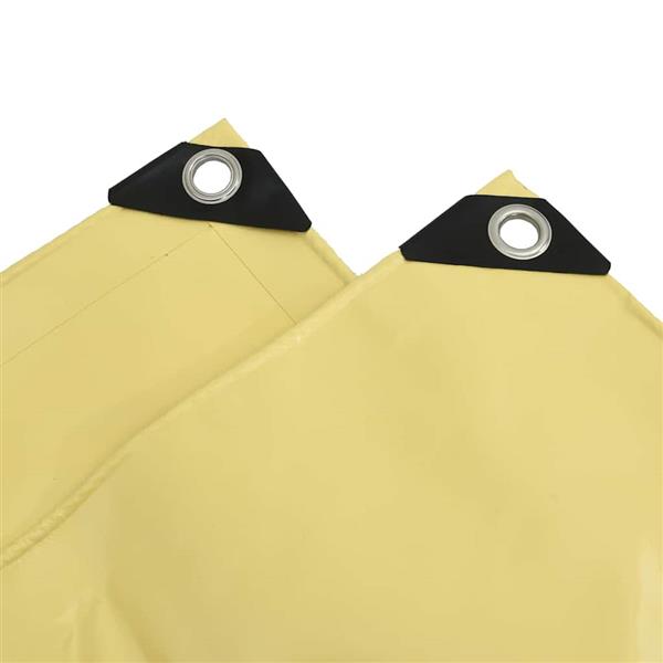 Grote foto vidaxl zeil 650g m beige 2 5 x 3 5 m canvas met pvc coating doe het zelf en verbouw materialen en producten