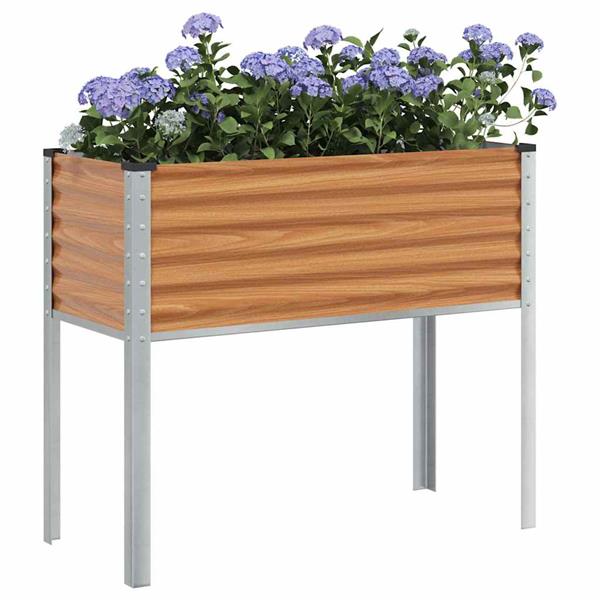 Grote foto vidaxl tuin bloempot licht bruin 100 5 x 40 5 x 90 cm tuin en terras overige tuin en terras