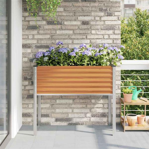 Grote foto vidaxl tuin bloempot licht bruin 100 5 x 40 5 x 90 cm tuin en terras overige tuin en terras