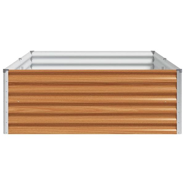 Grote foto vidaxl verhoogde plantenbak 195 x 100 x 36 cm gegalvaniseerd staal tuin en terras overige tuin en terras