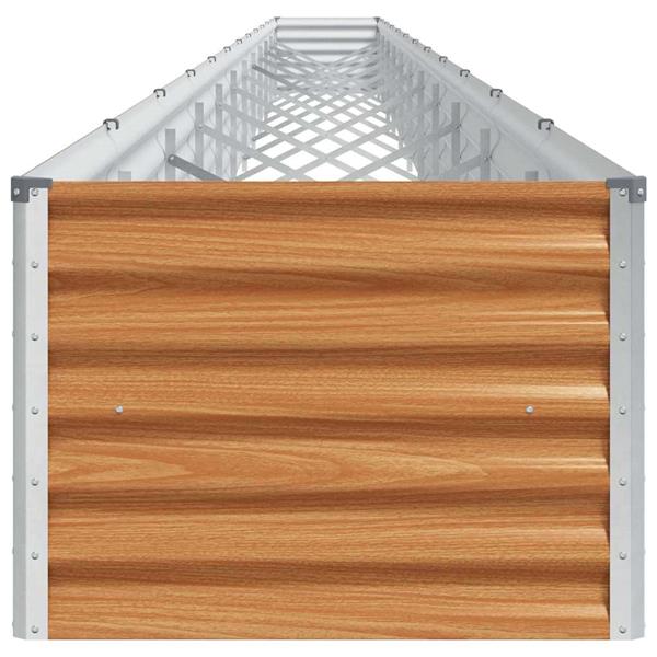 Grote foto vidaxl verhoogde plantenbak 1164 x 50 x 36 cm gegalvaniseerd staal tuin en terras overige tuin en terras