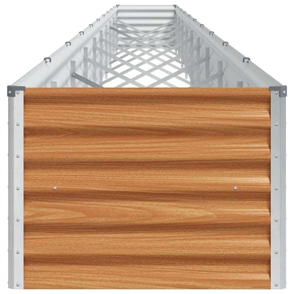 Grote foto vidaxl verhoogde plantenbak 970 x 50 x 36 cm gegalvaniseerd staal tuin en terras overige tuin en terras