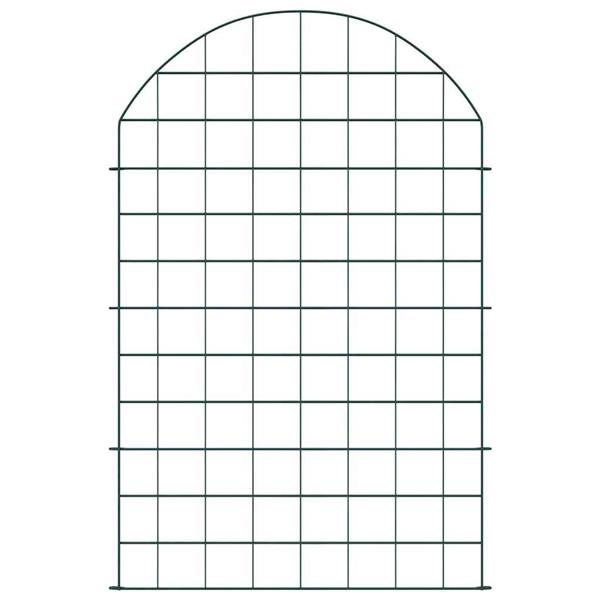 Grote foto vidaxl vijverhekken set 8 pcs groen 50 x 80 cm staal tuin en terras hekken en schuttingen