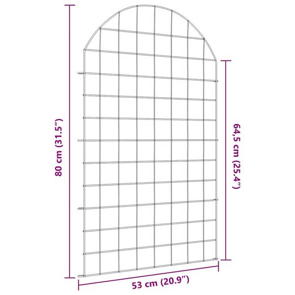 Grote foto vidaxl vijverhekken set 8 pcs groen 50 x 80 cm staal tuin en terras hekken en schuttingen
