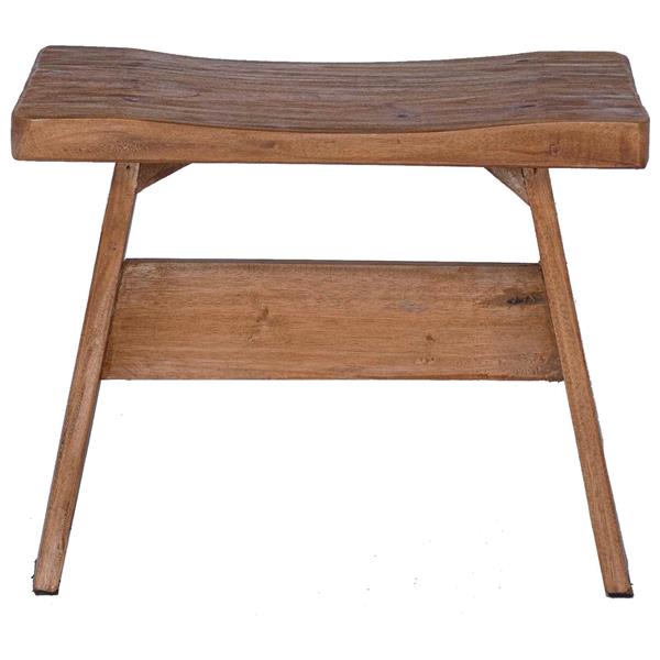 Grote foto vidaxl kruk naturel 40 x 25 x 31 cm mahoniehout huis en inrichting stoelen