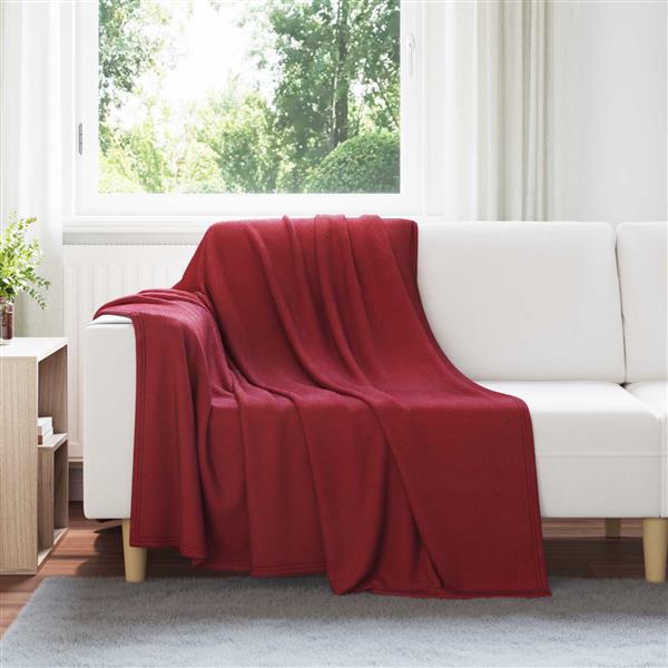 Grote foto vidaxl kleden 24 pcs bordeaux rood 200 x 150 cm fleece huis en inrichting bedden