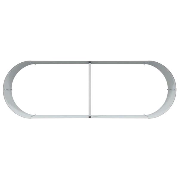 Grote foto vidaxl verhoogd bed bruin 240 x 80 x 44 cm staal tuin en terras overige tuin en terras