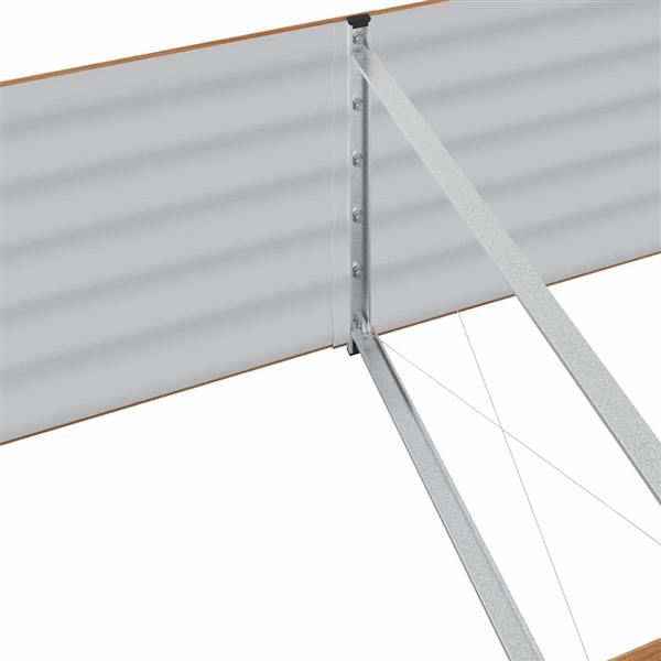 Grote foto vidaxl verhoogd bed bruin 240 x 80 x 44 cm staal tuin en terras overige tuin en terras