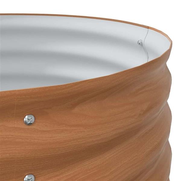 Grote foto vidaxl verhoogd bed bruin 80 x 80 x 81 cm staal tuin en terras overige tuin en terras