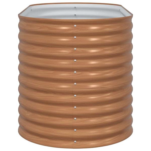 Grote foto vidaxl verhoogd bed bruin 160 x 80 x 81 cm staal tuin en terras overige tuin en terras