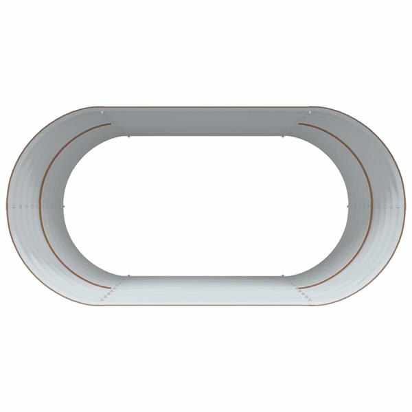 Grote foto vidaxl verhoogd bed bruin 160 x 80 x 81 cm staal tuin en terras overige tuin en terras