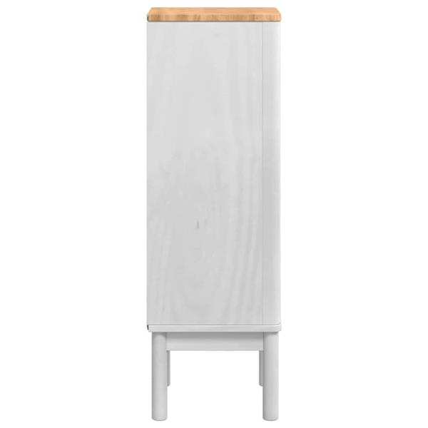 Grote foto vidaxl badkamerkast floro wit 35 x 30 x 90 cm massief vurenhout huis en inrichting complete badkamers