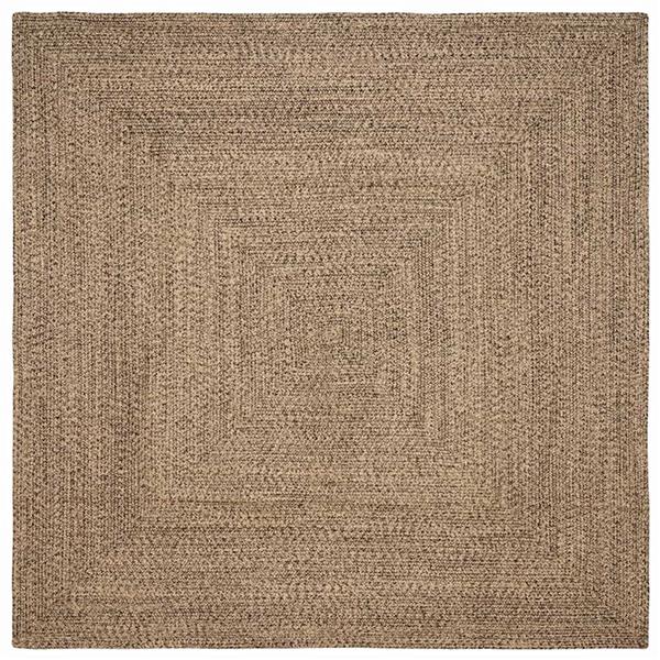 Grote foto vidaxl vloerkleden vierkant natuurlijk en zwart 200 x 200 cm jute huis en inrichting vloerbedekking en kleden