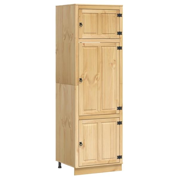 Grote foto vidaxl kast ski honingbruin 60 x 32 x 40 cm massief grenenhout huis en inrichting keukens