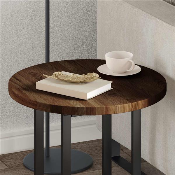 Grote foto vidaxl tafelblad donkerbruin 50 x 2 5 cm massief eikenhout antiek en kunst stoelen en banken