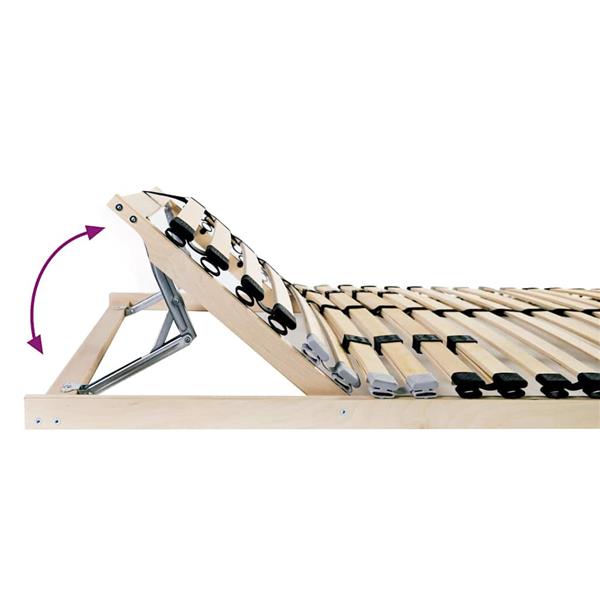 Grote foto vidaxl lattenbodem bruin 140 x 190 cm massief beukenhout antiek en kunst stoelen en banken