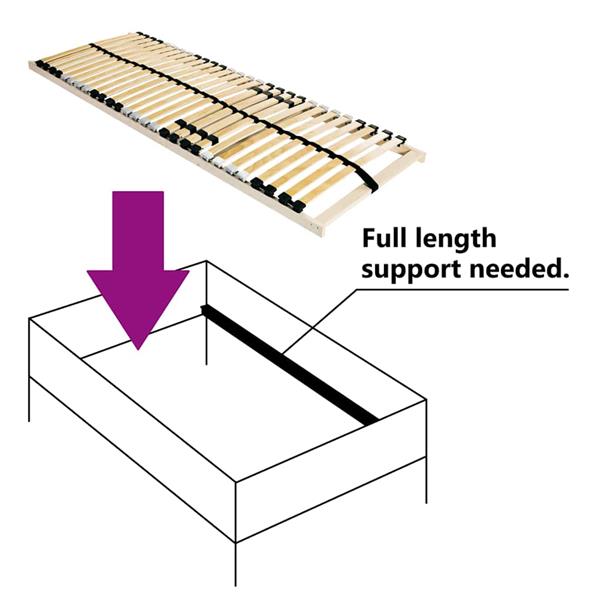 Grote foto vidaxl lattenbodem bruin 120 x 190 cm massief beukenhout antiek en kunst stoelen en banken