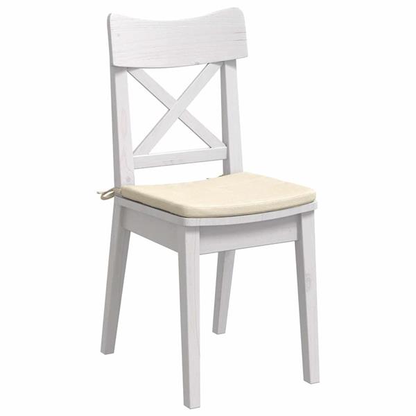 Grote foto vidaxl zitkussens 4 pcs cr me 40 x 40 x 3 cm katoen stof huis en inrichting woningdecoratie