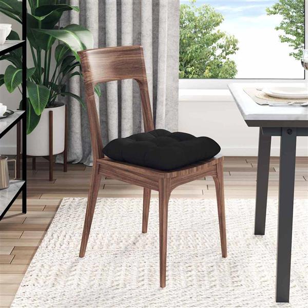 Grote foto vidaxl zitkussens 4 pcs zwart 45 x 45 cm microvezel stof huis en inrichting woningdecoratie