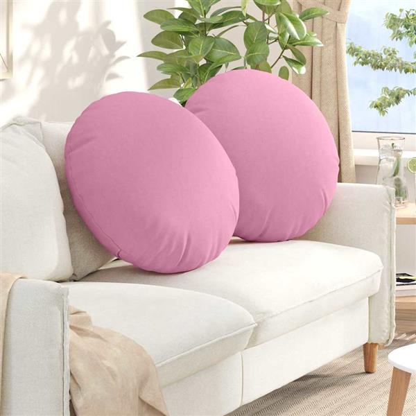 Grote foto vidaxl zitkussens 2 pcs roze 60 x 21 cm stof huis en inrichting woningdecoratie