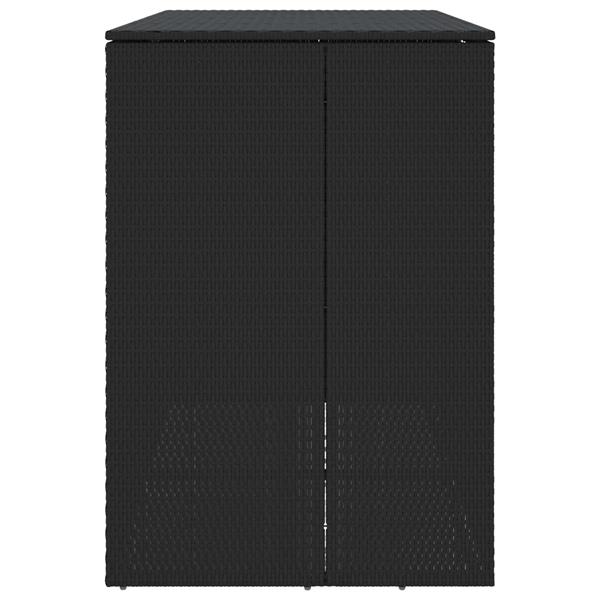 Grote foto vidaxl afvalbak box 2 pcs zwart 65 x 80 x 115 cm polyetheen tuin en terras tuinhuisjes en blokhutten