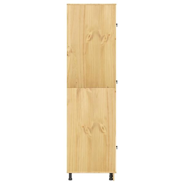 Grote foto vidaxl kast ski honingbruin 60 x 32 x 40 cm massief grenenhout huis en inrichting keukens