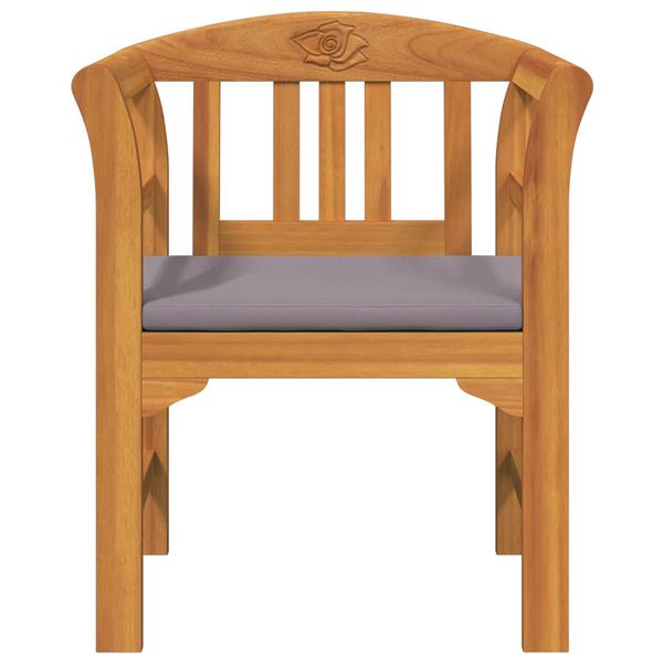 Grote foto vidaxl bank met kussen natuurlijke olie afwerking 68 5 x 46 x 82 5 cm tuin en terras tuinmeubelen