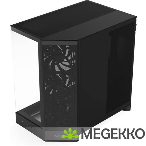 Grote foto nzxt h9 flow black 2025 computers en software behuizingen en kasten