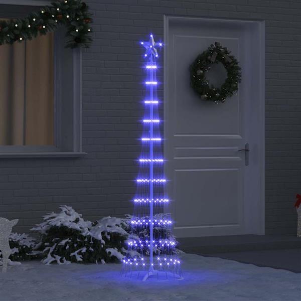 Grote foto vidaxl led kerstboom met 230 led blauw 51 x 51 x 190 cm metaal diversen overige diversen