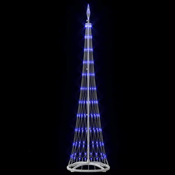 Grote foto vidaxl led kerstboom met 230 led blauw 51 x 51 x 190 cm metaal diversen overige diversen