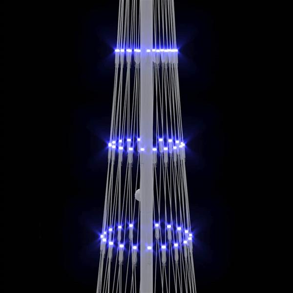 Grote foto vidaxl led kerstboom met 230 led blauw 51 x 51 x 190 cm metaal diversen overige diversen