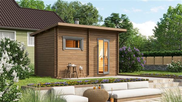 Grote foto saunahuis jakobstad 40 mm sport en fitness sauna