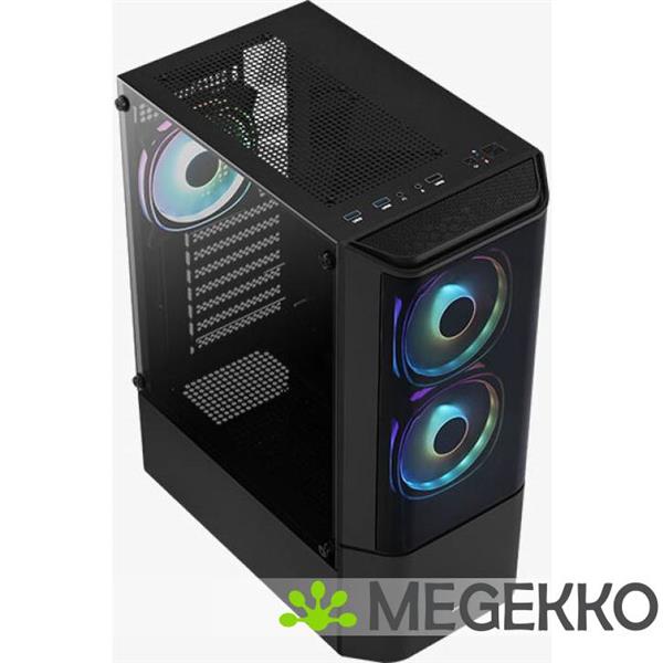 Grote foto aerocool quantum midi tower zwart computers en software behuizingen en kasten