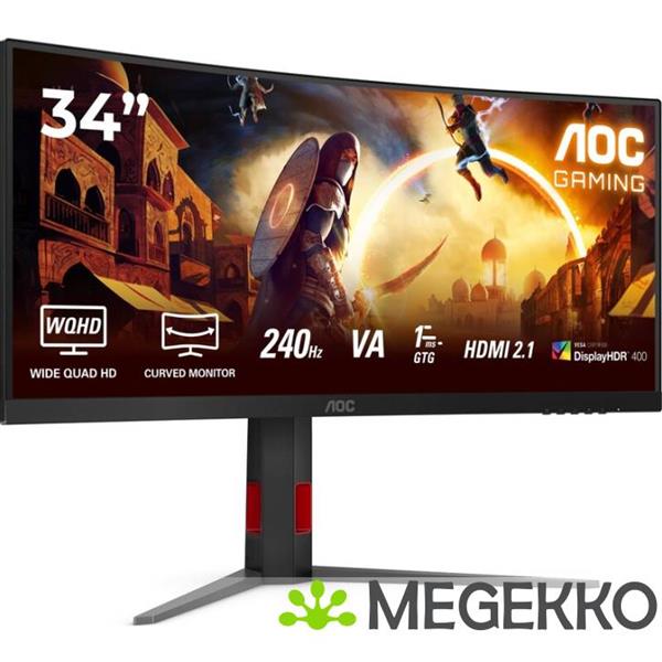 Grote foto aoc g4 cu34g4z 34 wqhd 240hz va gaming monitor computers en software overige computers en software
