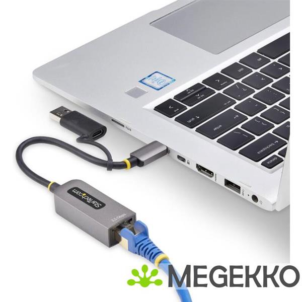 Grote foto startech.com 2.5gbe usb c naar ethernet adapter met usb a converter nbase t nic usb 3.0 type c 2.5 computers en software netwerkkaarten routers en switches