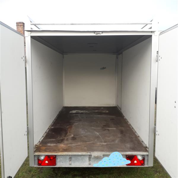 Grote foto gesloten aanhangwagen met zijdeur en dakrek auto diversen aanhangers