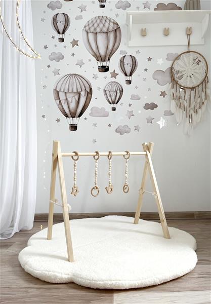 Grote foto zachte cloud speelmat teddy wit wit kinderen en baby complete kinderkamers